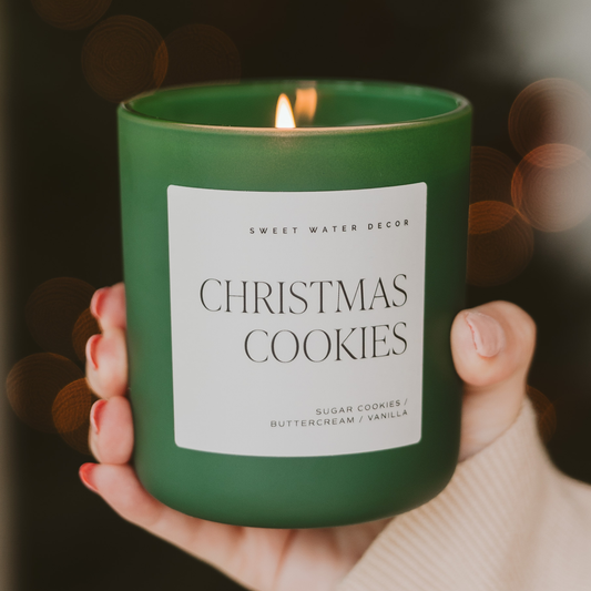 Christmas Cookies 15 oz Soy Candle, Matte Jar