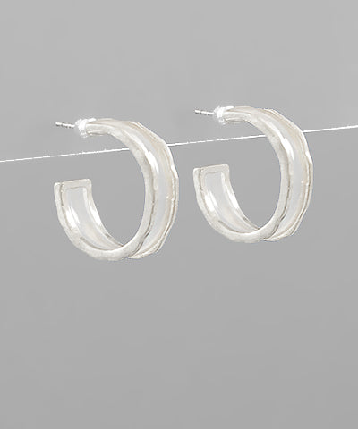 Silver Trim Clear Hoop