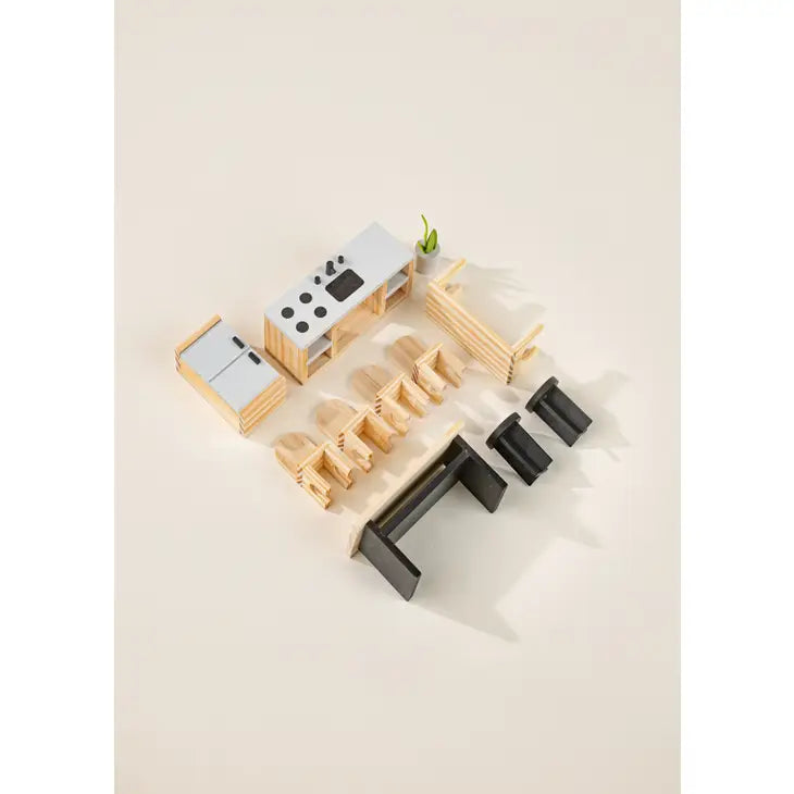 Wooden Doll House Kitchen Furniture & Accessories